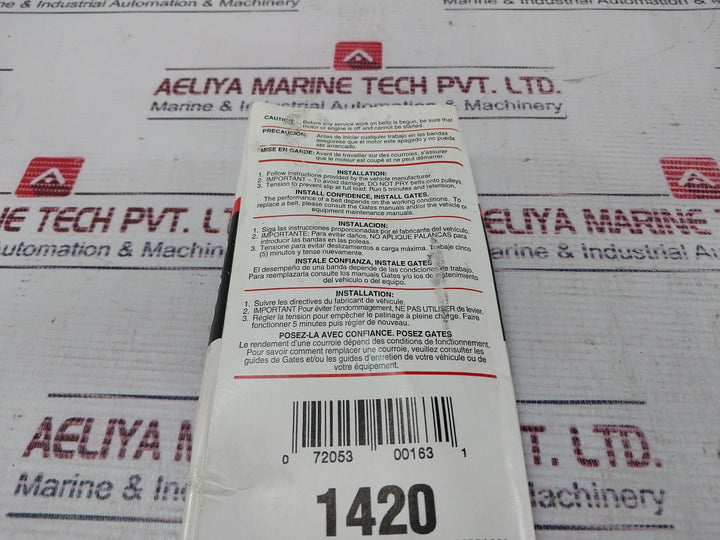 Gates 1420 Truflex Fhp Low Horse-power V-belt 9.5/10Mm X 1065Mm