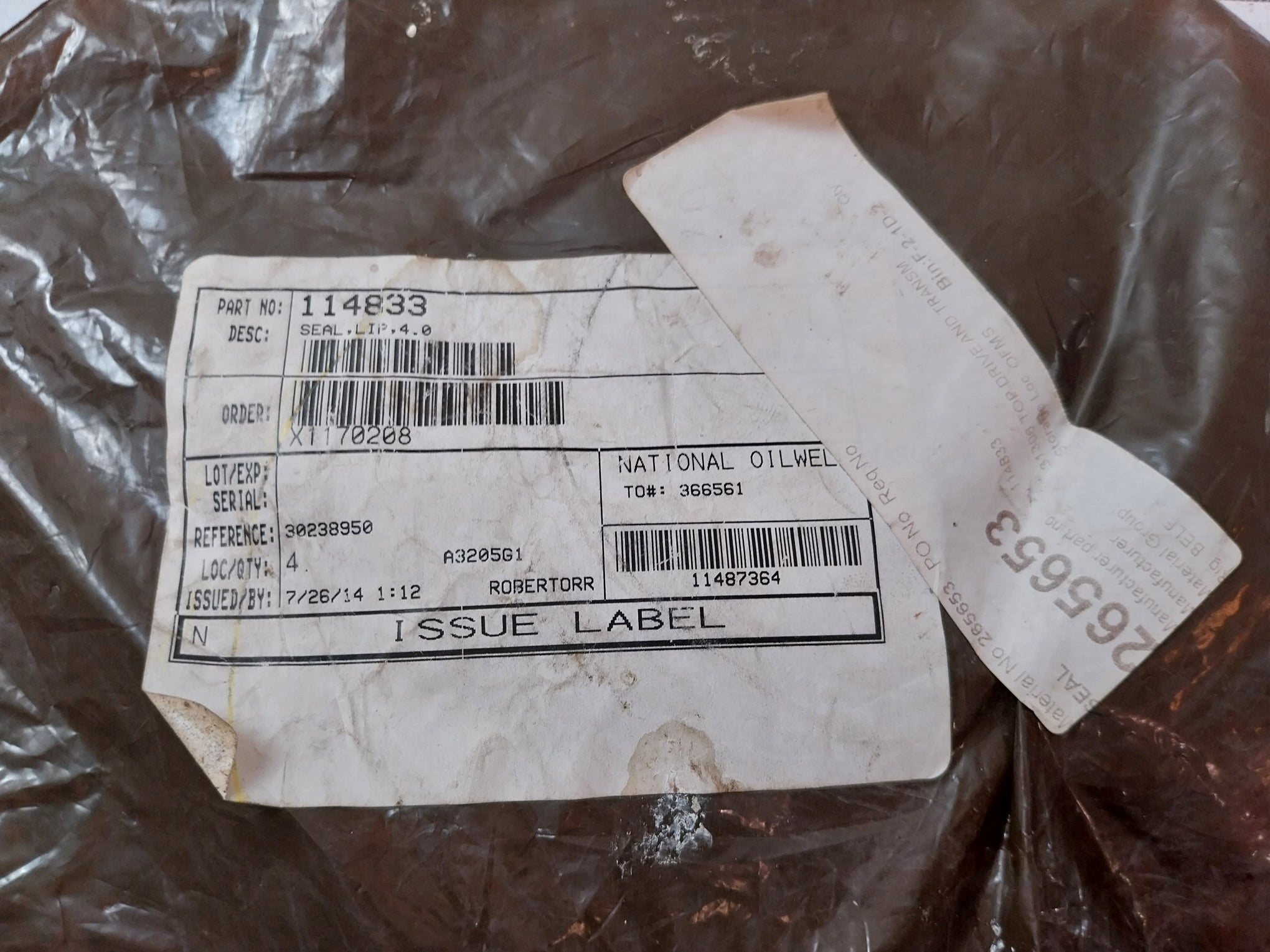 Lot Of 4X Weco 3205602 Union Seal Ring 265653