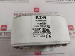 Eaton 170M7059 Bussmann Series High Speed Square Body Fuse 1250A 700V 220317/E1176