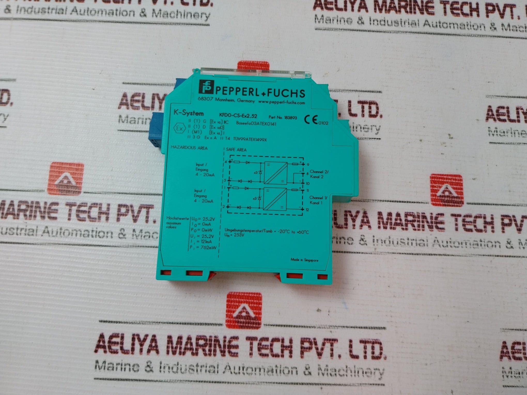 Pepperl+Fuchs Kfd0-cs-ex2.52 Transformer Safety Barrier 183893