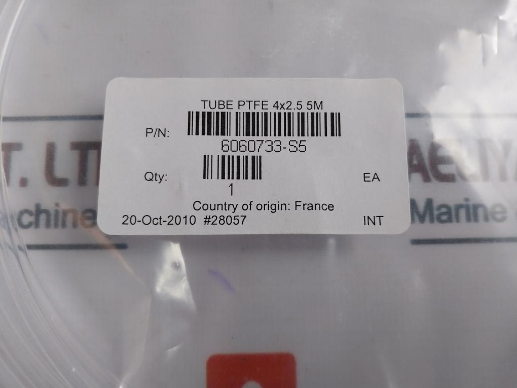 6060733-s5 Ptfe Tube 4X2.5 5M