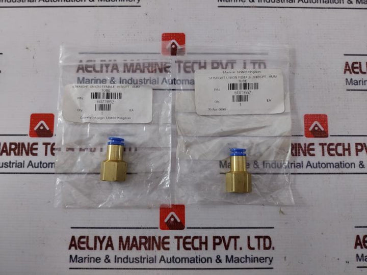 6071652 Tube Straight Union Female Adapter Connector 1/4bspt-6mm