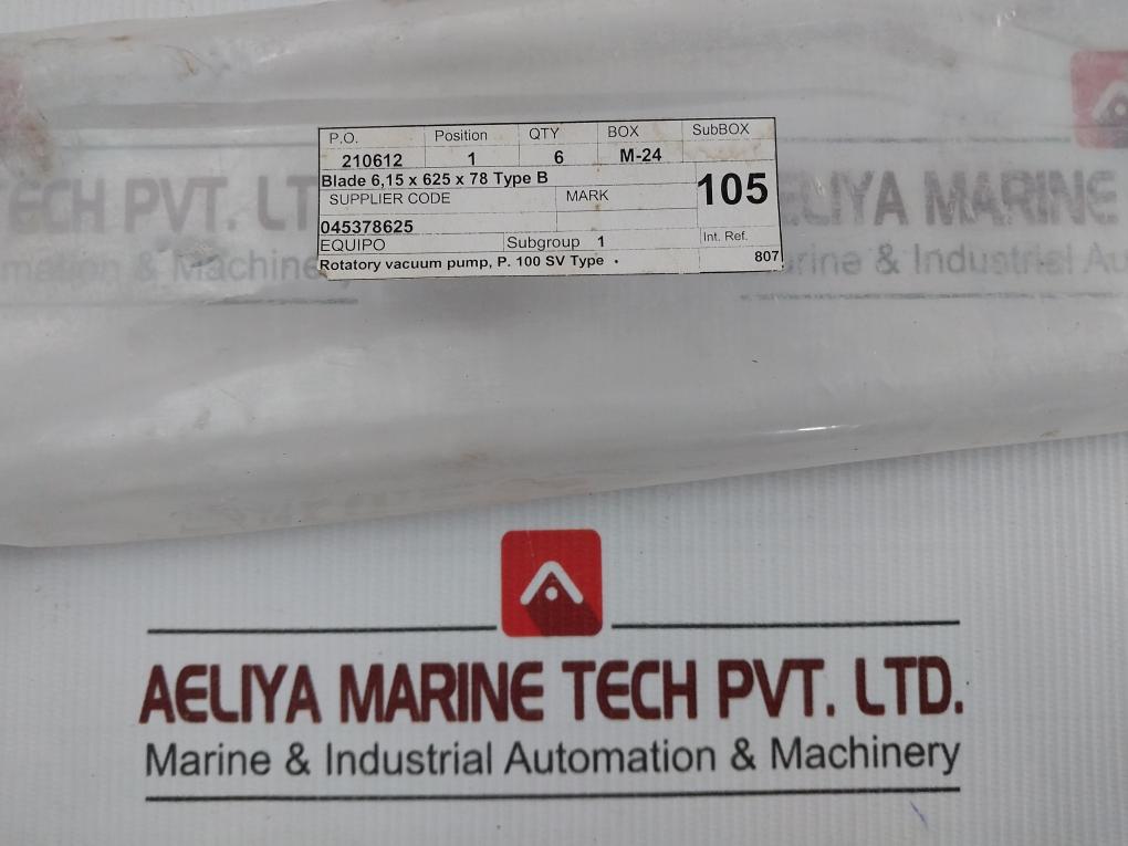 615X625X78 Rotatory Vacuum Pump 045378625 Blade Type B