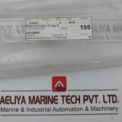615X625X78 Rotatory Vacuum Pump 045378625 Blade Type B
