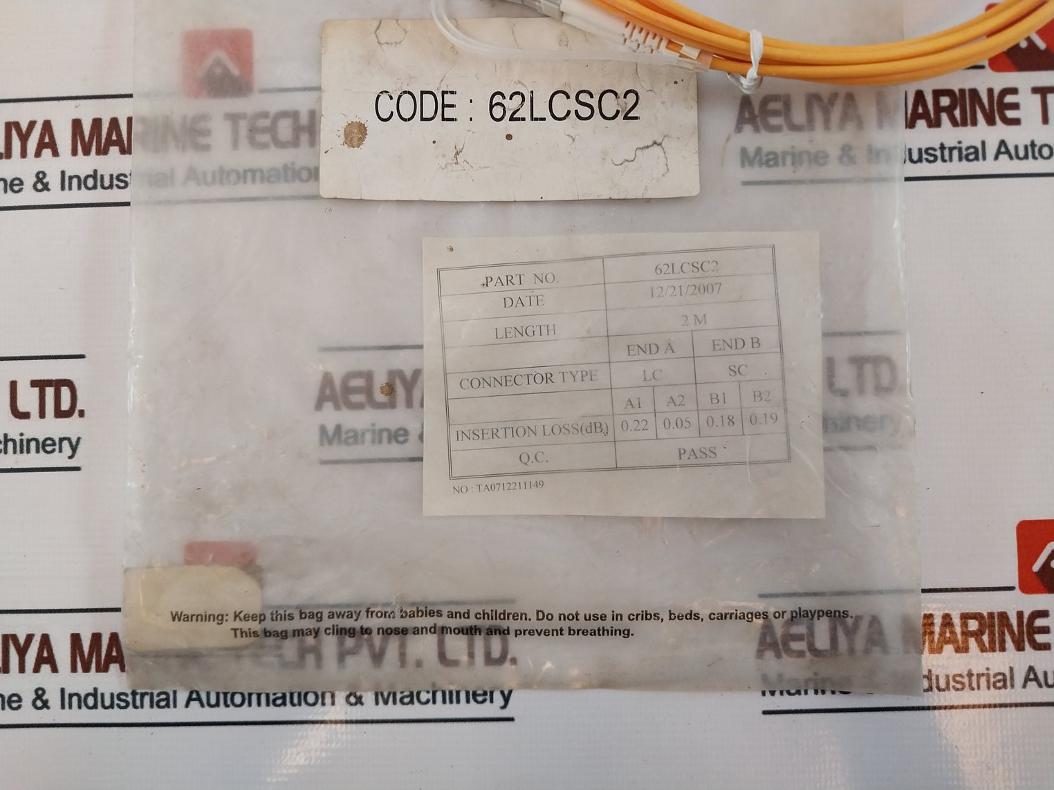 62LCSC2 2M Fiber Optic Cable