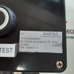 Bartec a7-3103-2525/e007 local control station
