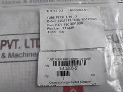 6436003-s1 Tube Peek 1/16” X 0.010” 1M Blue