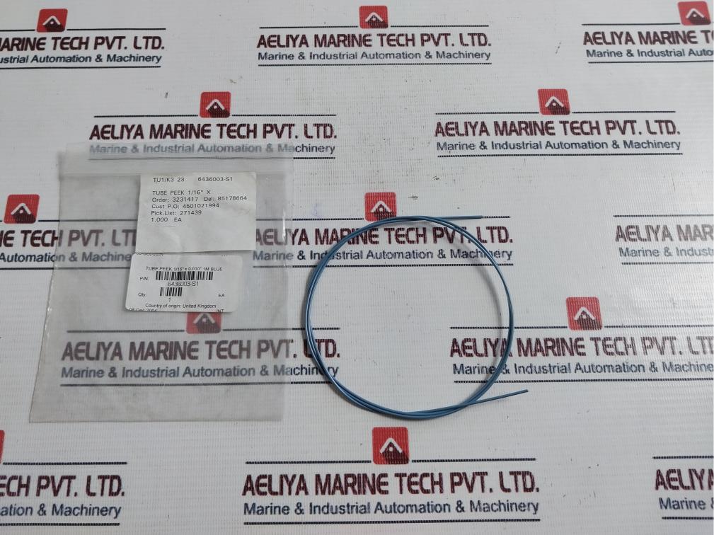 6436003-s1 Tube Peek 1/16” X 0.010” 1M Blue