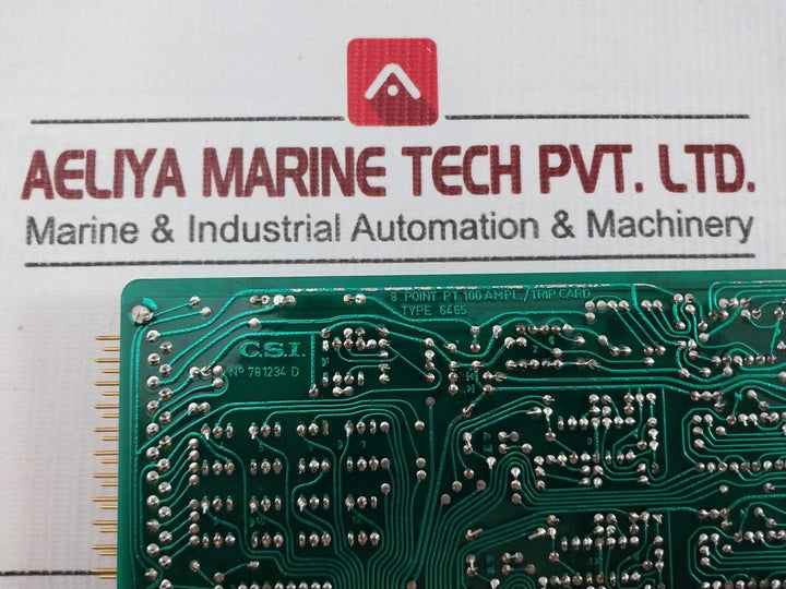 6465 8 Point Pt100 Ampl./Trip. Printed Circuit Board C.S.I. 150°C