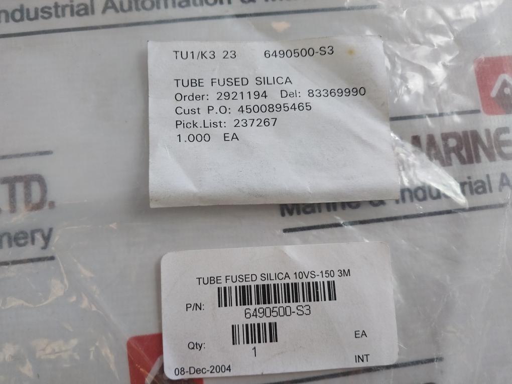 6490500-s3 Fused Silica Tubing 10Vs-150 3M