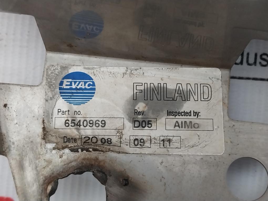 6540969 Evac 5774002 Vacuum Toilet Back Plate Assembly