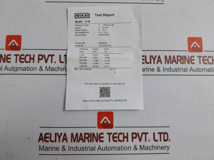 65898583 Pressure Transmitter Power Supply - 8-35 V Max. 25 Ma Wika