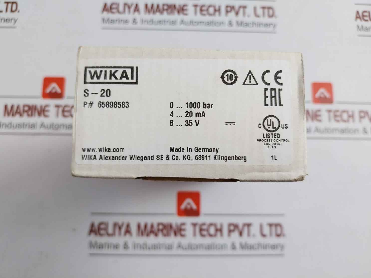 65898583 Pressure Transmitter Power Supply - 8-35 V Max. 25 Ma Wika