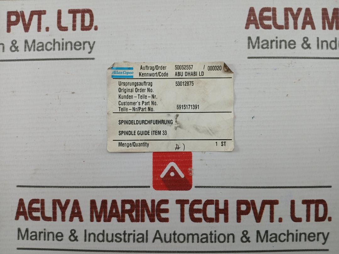 6915171391 Spindle Guide 4.3 Bar Atlas Copco