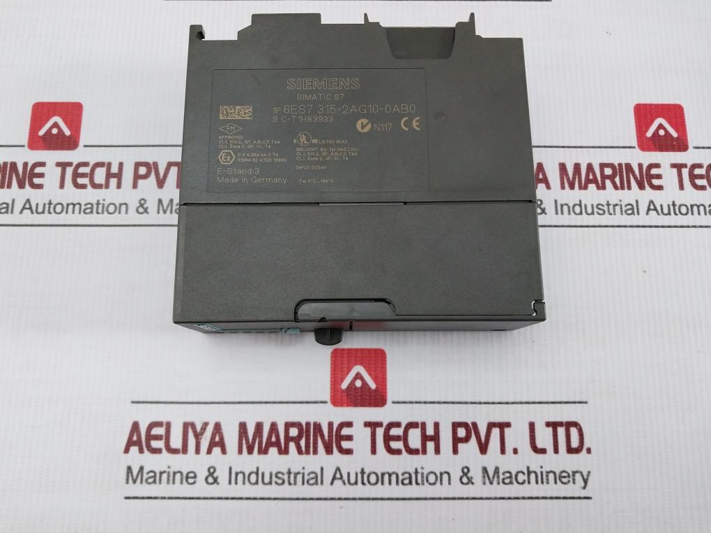 6Es7 315-2Ag10-0Ab0 Siemens Dc24V Central Processing Unit