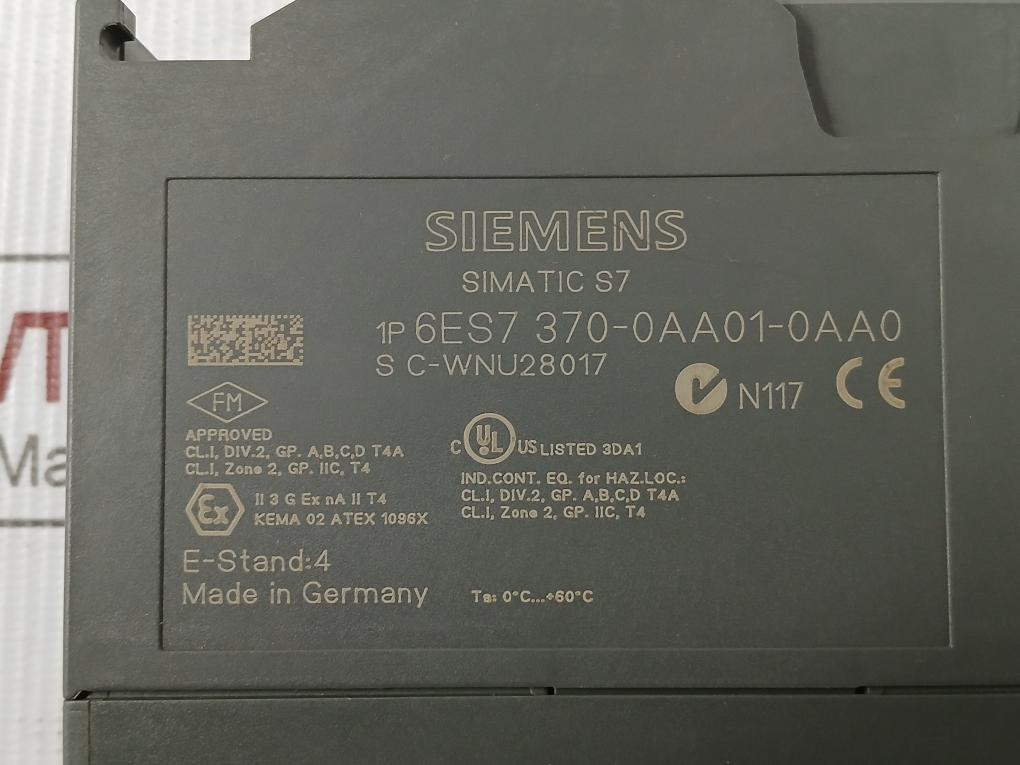 6Es7 370-0Aa01-0Aa0 Simatic S7 Dummy Module Siemens