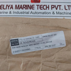 6/G Sheet Packing Gasket For Main Boiler (Mhi) Water Level Gauge A44