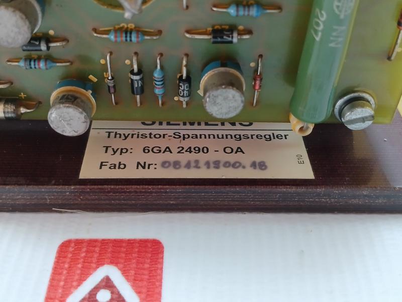 6Ga 2490-oa Thyristor Automatic Voltage Regulator Siemens
