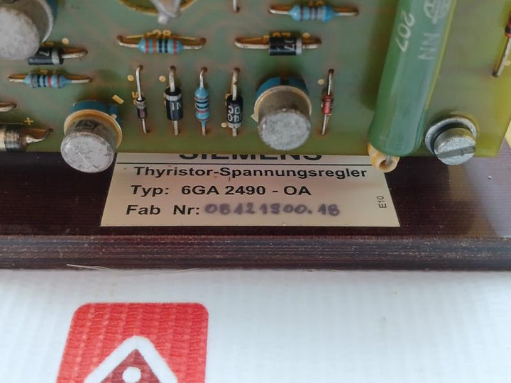 6Ga 2490-oa Thyristor Automatic Voltage Regulator Siemens