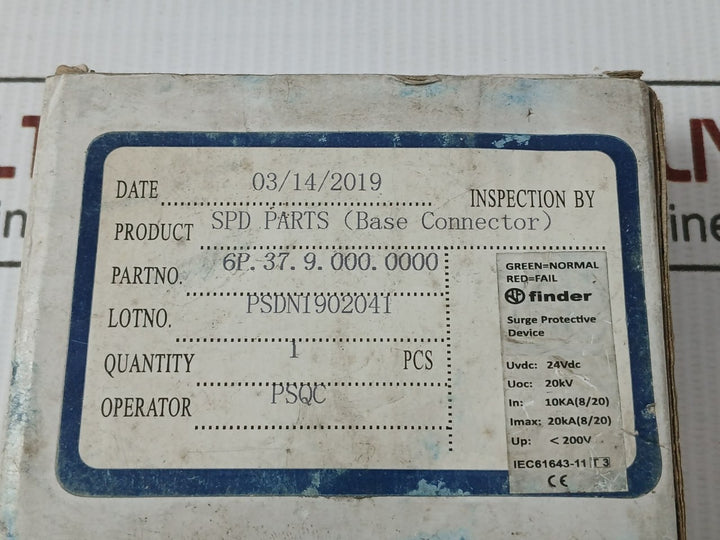 6P.37.9.024.1020 Finder 24Vdc 10Ka Surge Protective Device