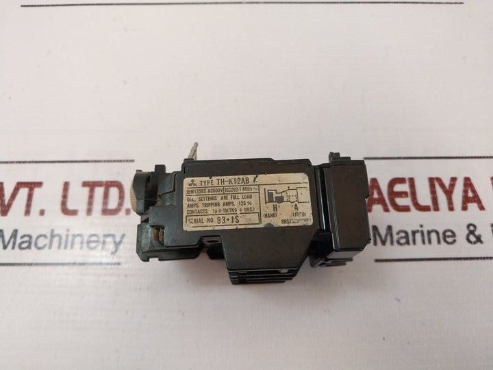 Mitsubishi Th-k12Ab Thermal Overload Relay 600V Ac