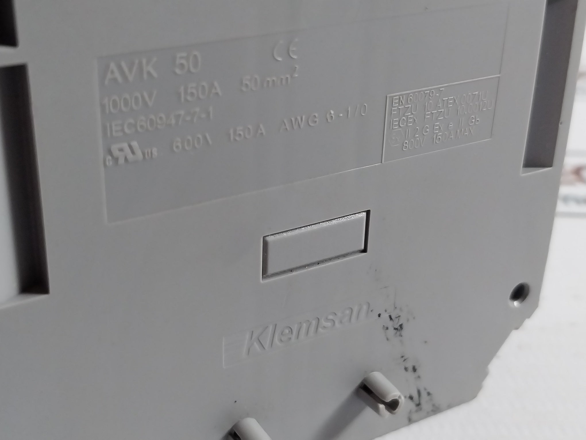 Klemsan Avk 50 Terminal Block 600\150A En60079-7