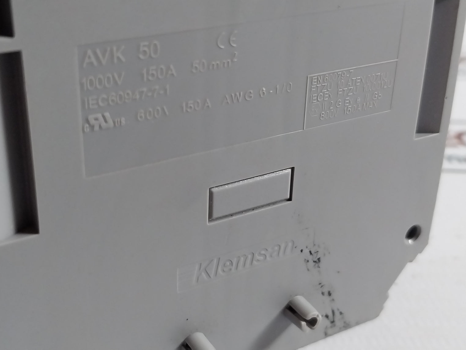 Klemsan Avk 50 Terminal Block 600\150A En60079-7