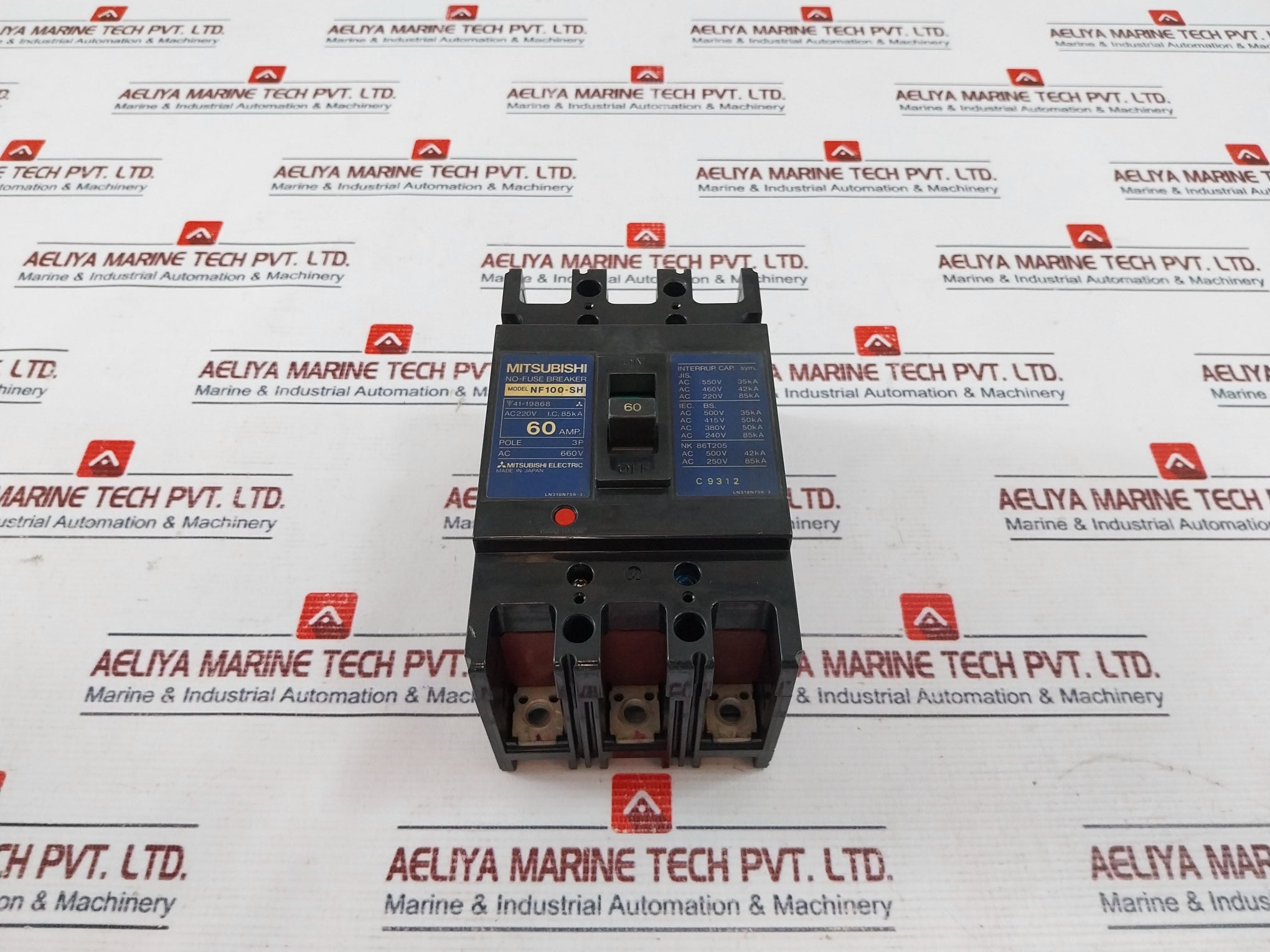 Mitsubishi Electric Nf100-sh No-fuse Breaker 60Amp 3-pole 660V