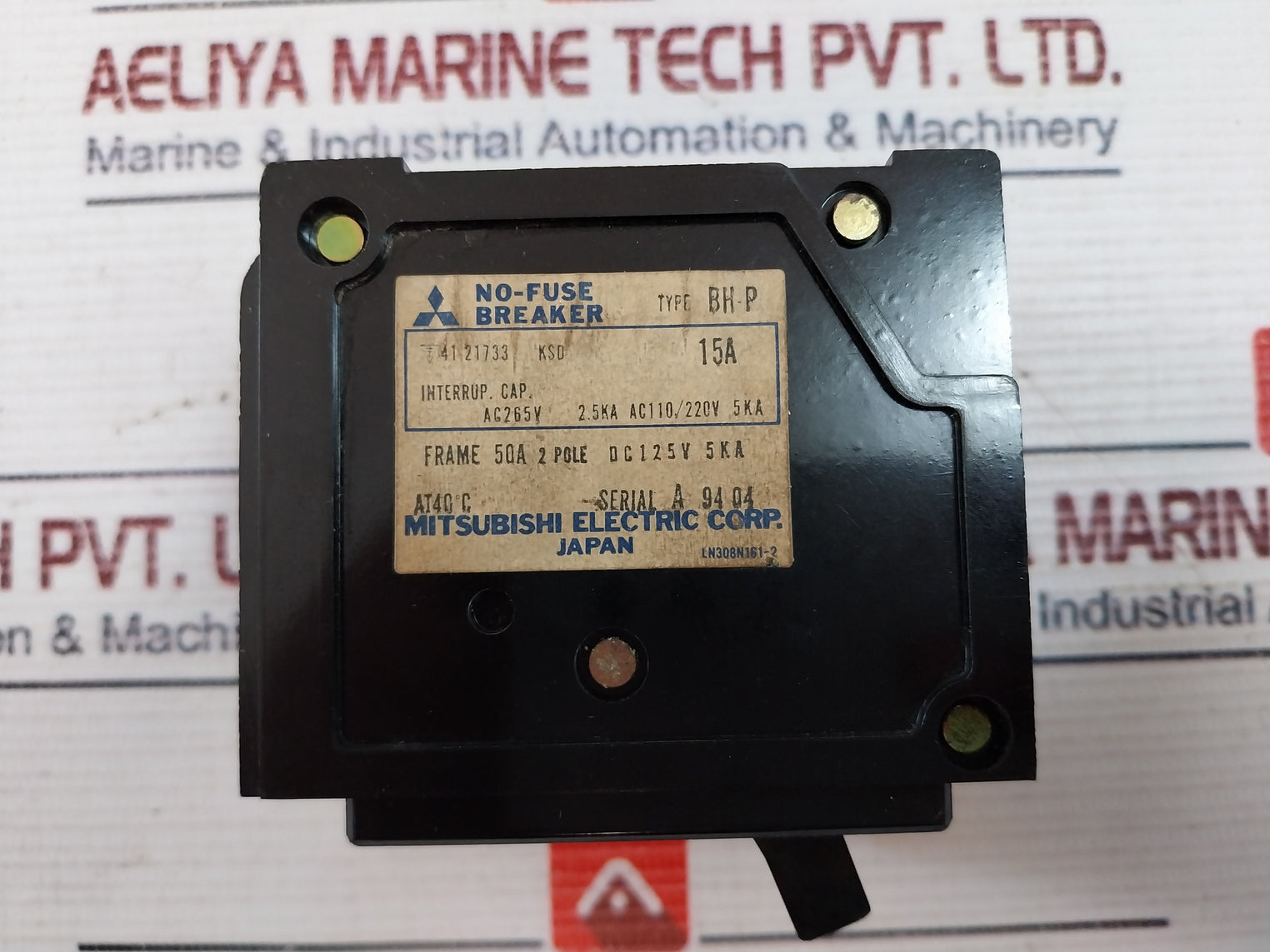 Mitsubishi Electric Bh-p No-fuse Circuit Breaker 15A 2-pole