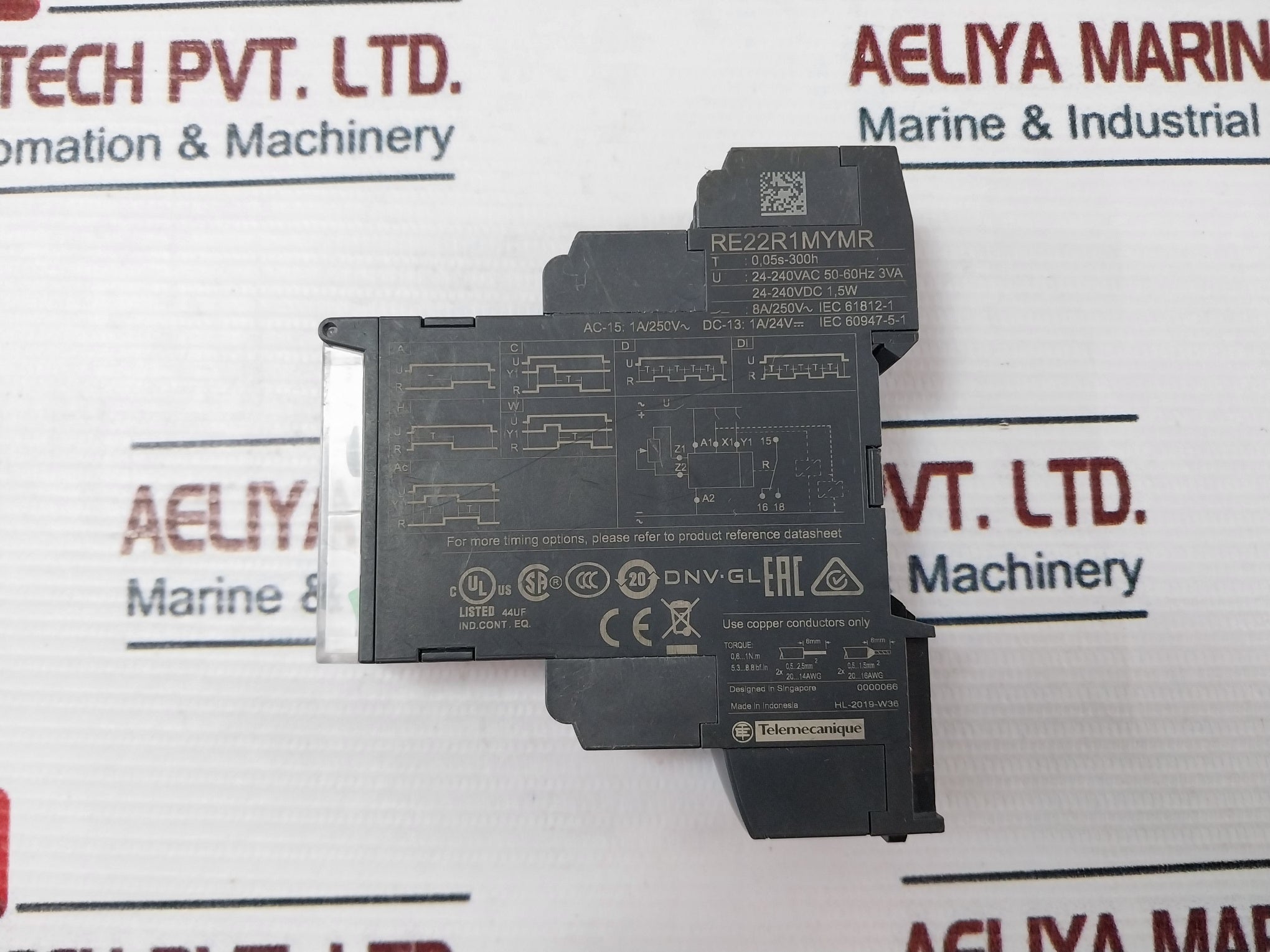 Telemecanique/Schneider Electric Re22R1Mymr Multi Function Timer Relay 24-240Vdc
