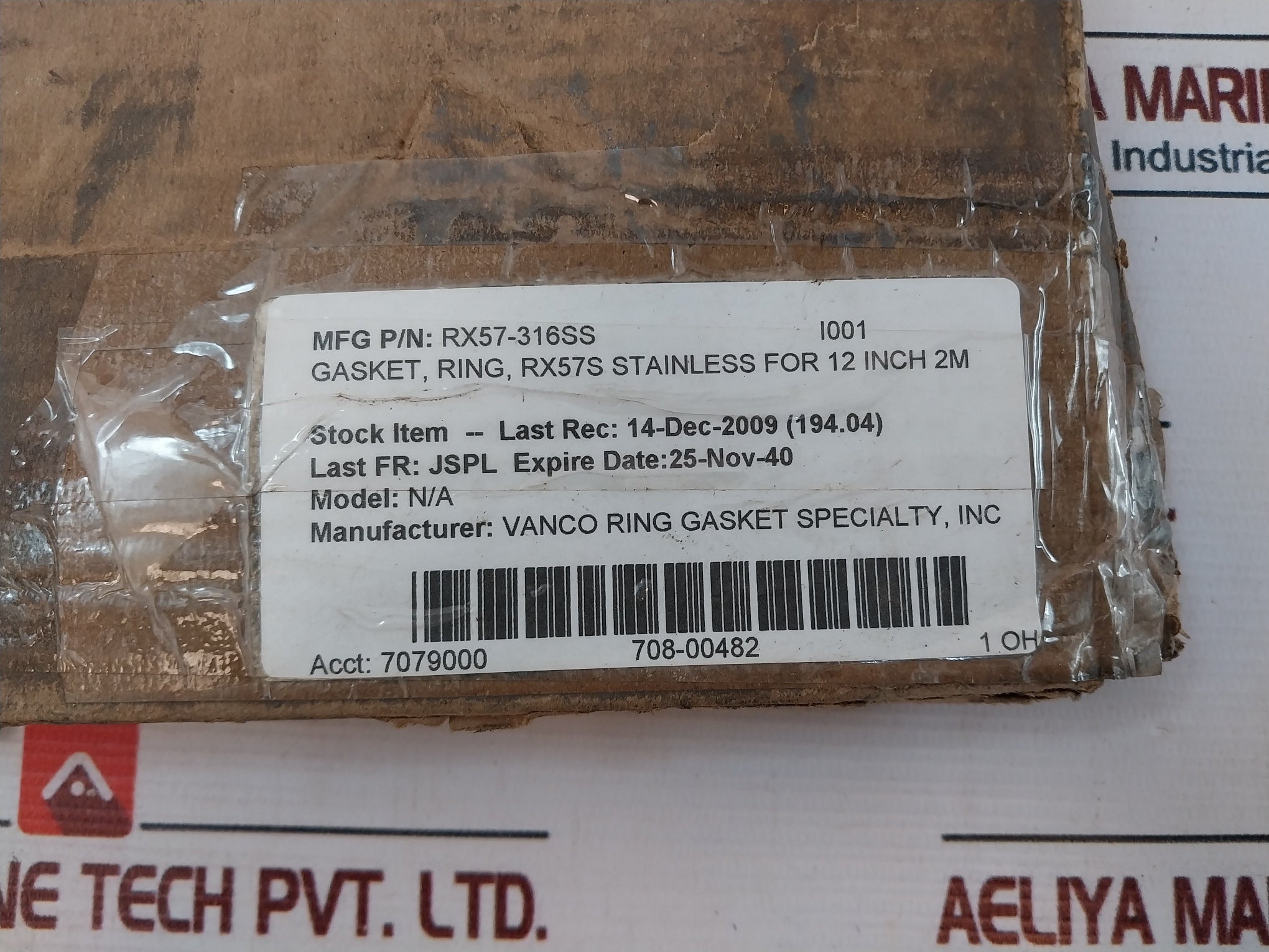 Conseal 6A-0348 Gasket Ring Rx57-316Ss