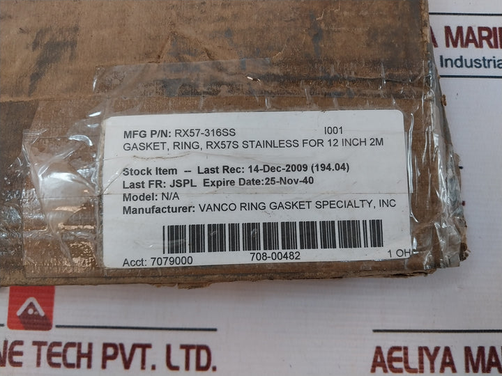 Conseal 6A-0348 Gasket Ring Rx57-316Ss