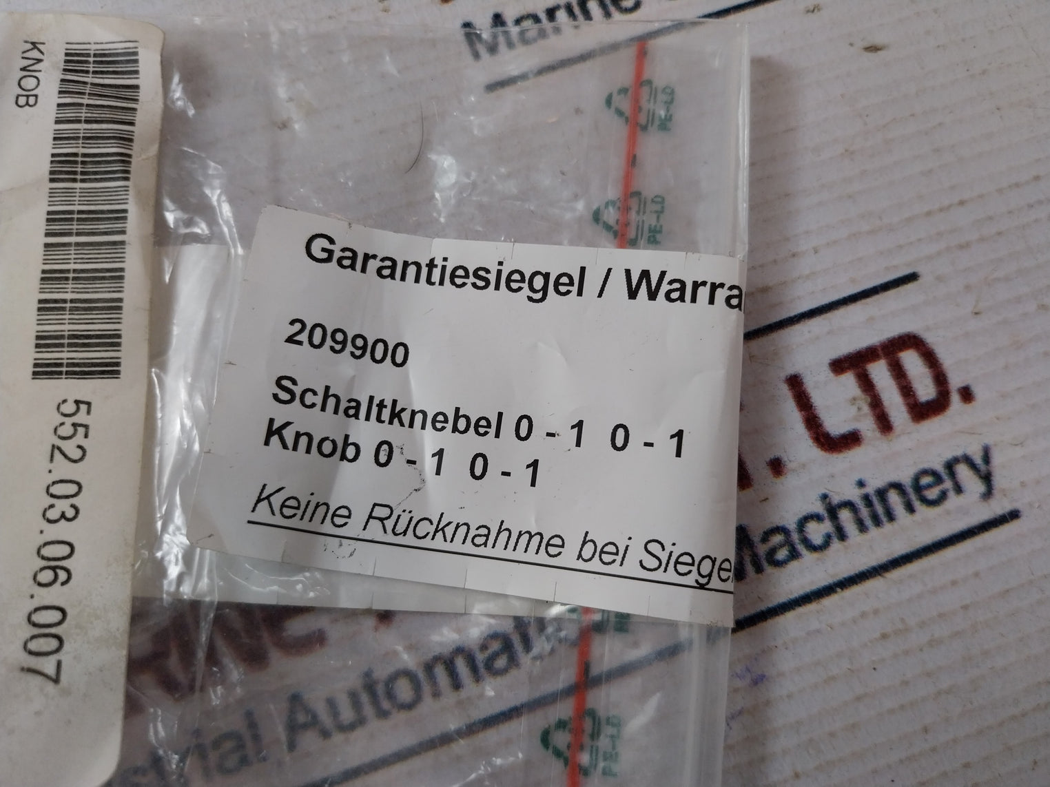 Mkn 209900 Knob Switch Button 552.03.06.007