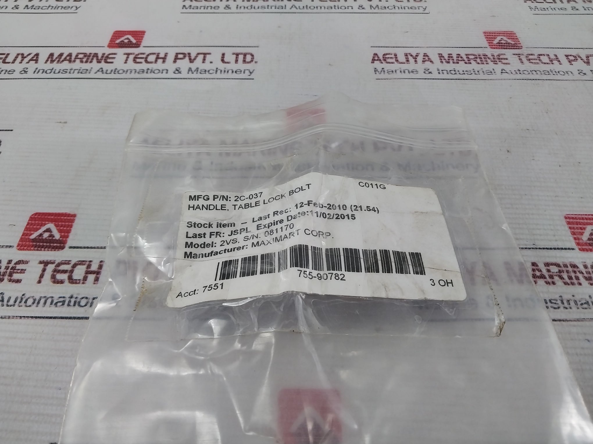 Maximart 2C-307 Handle, Able Lock Bolt 2Vs