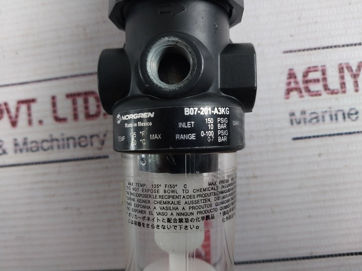 Norgren B07-201-a3Kg Filter Regulator 0-100 Psig
