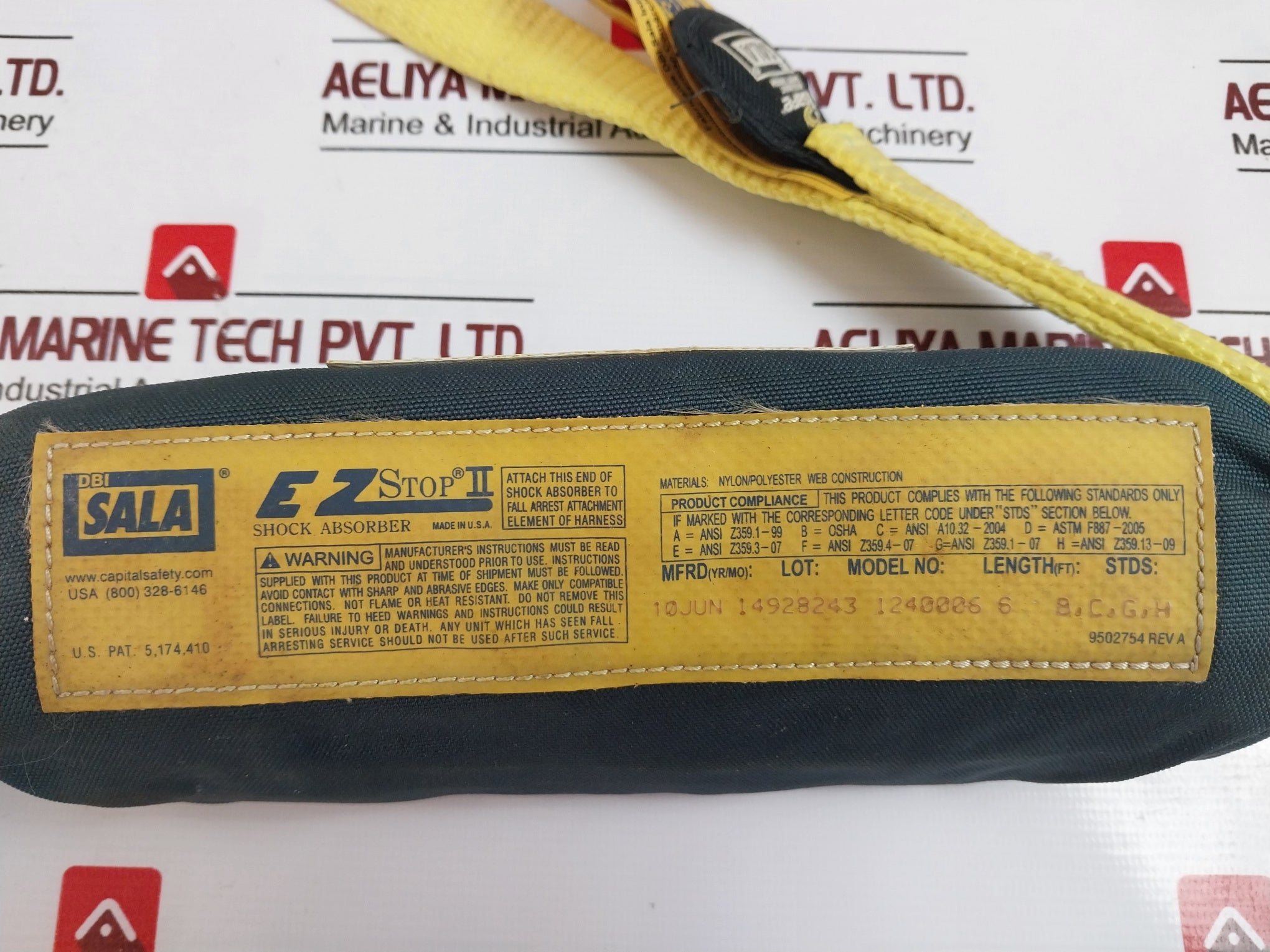 Dbi Sala 1240006 Shock Absorbing Lanyard Hook Anchor Harness Connector 6Ft 900 Lbs