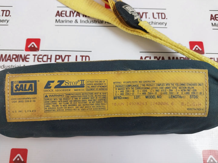 Dbi Sala 1240006 Shock Absorbing Lanyard Hook Anchor Harness Connector 6Ft 900 Lbs