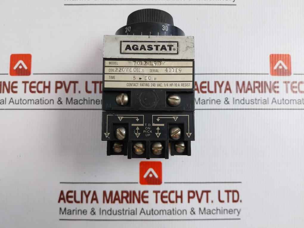 7012L9D Time Delay Relay 5-50 Seconds Agastat