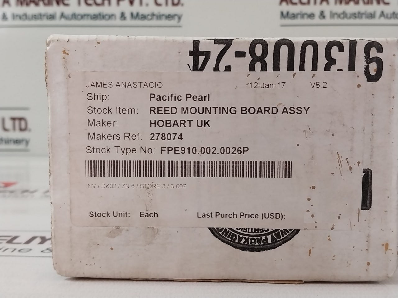 Hobart 00-294854 Reed Mounting Board Assembly Printed Circuit 627608