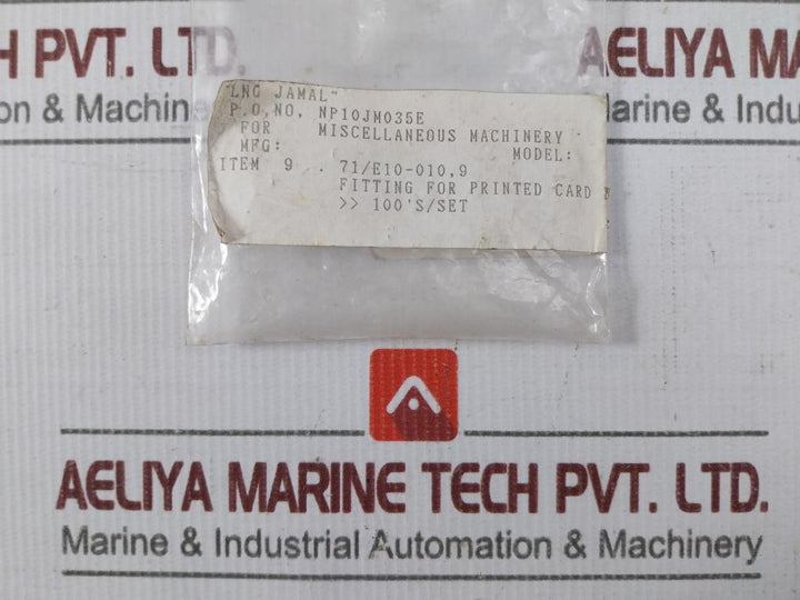 71/E10-010,9 Fitting For Printed Card Board (1 Packet = 69 Pcs)