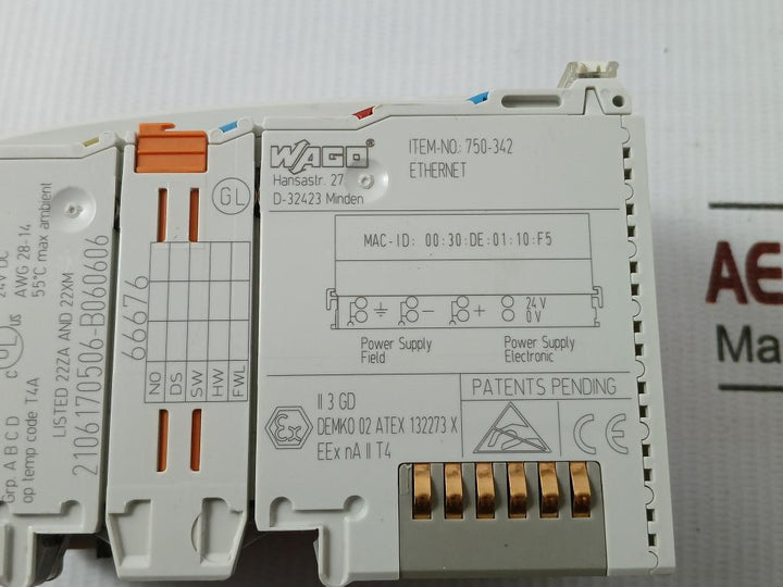 750-342 Wago 24V Dc Fieldbus Coupler Ethernet