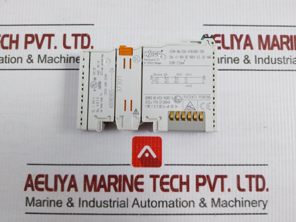 Wago Analog Input Module 24Vdc 55˚C 750-476/000-200