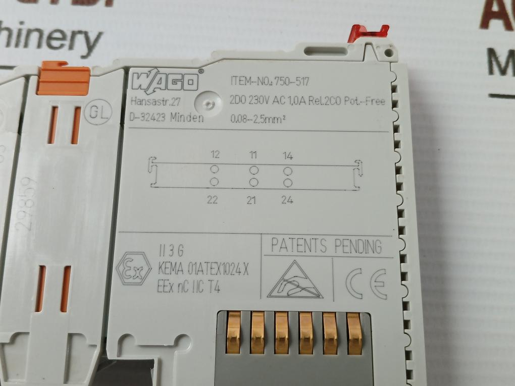 750-517-Relay-Output-Module-230Vac-1-0A-0-08-2-5Mm2-55-C-Wago-210022-7