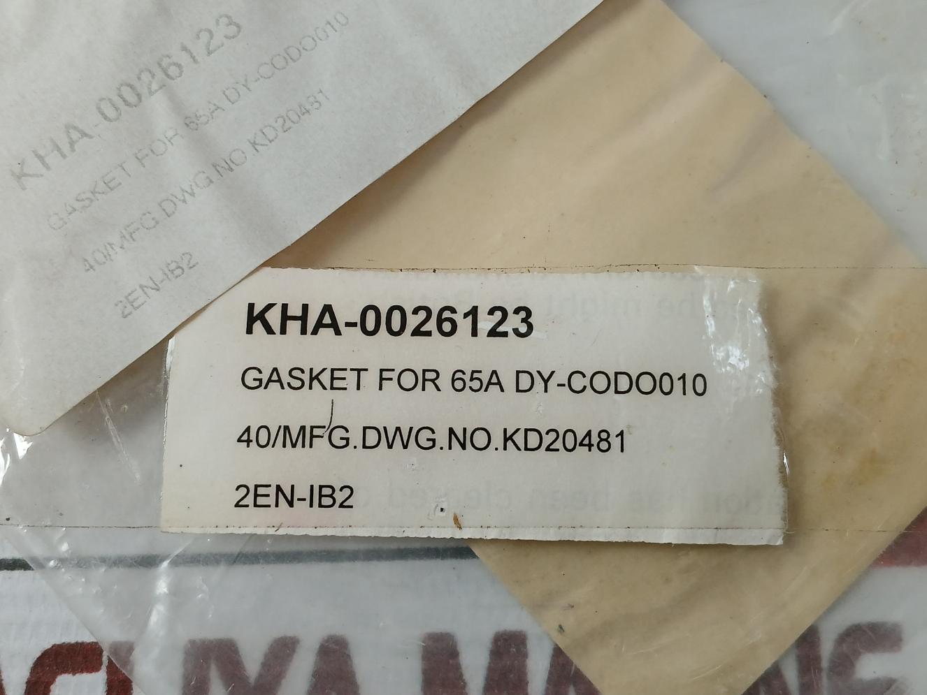 7590M Kha-0026123 Gasket For 65A Dy-codo010