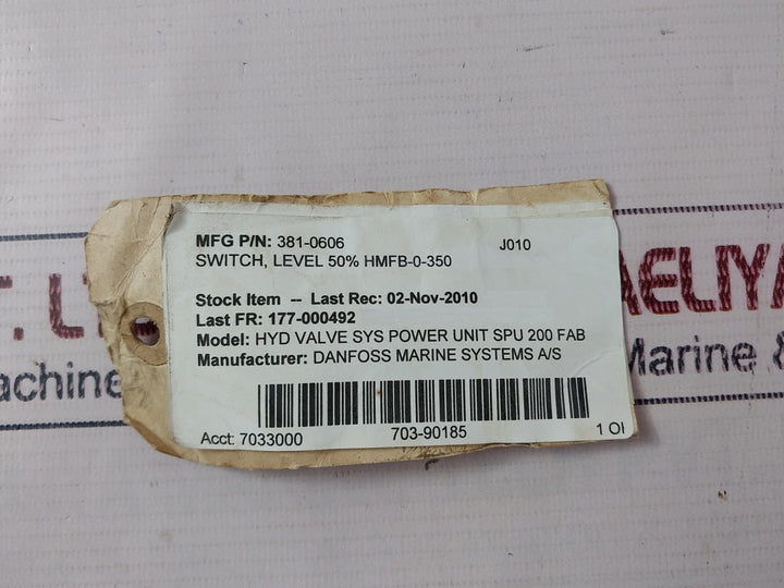 Hemomatik HMFB-O-350 Level Switch