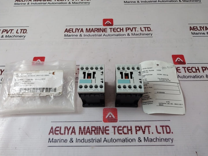 Siemens Sirius 3RH1122-1BB40 Contactor Relay DC 24V 10A