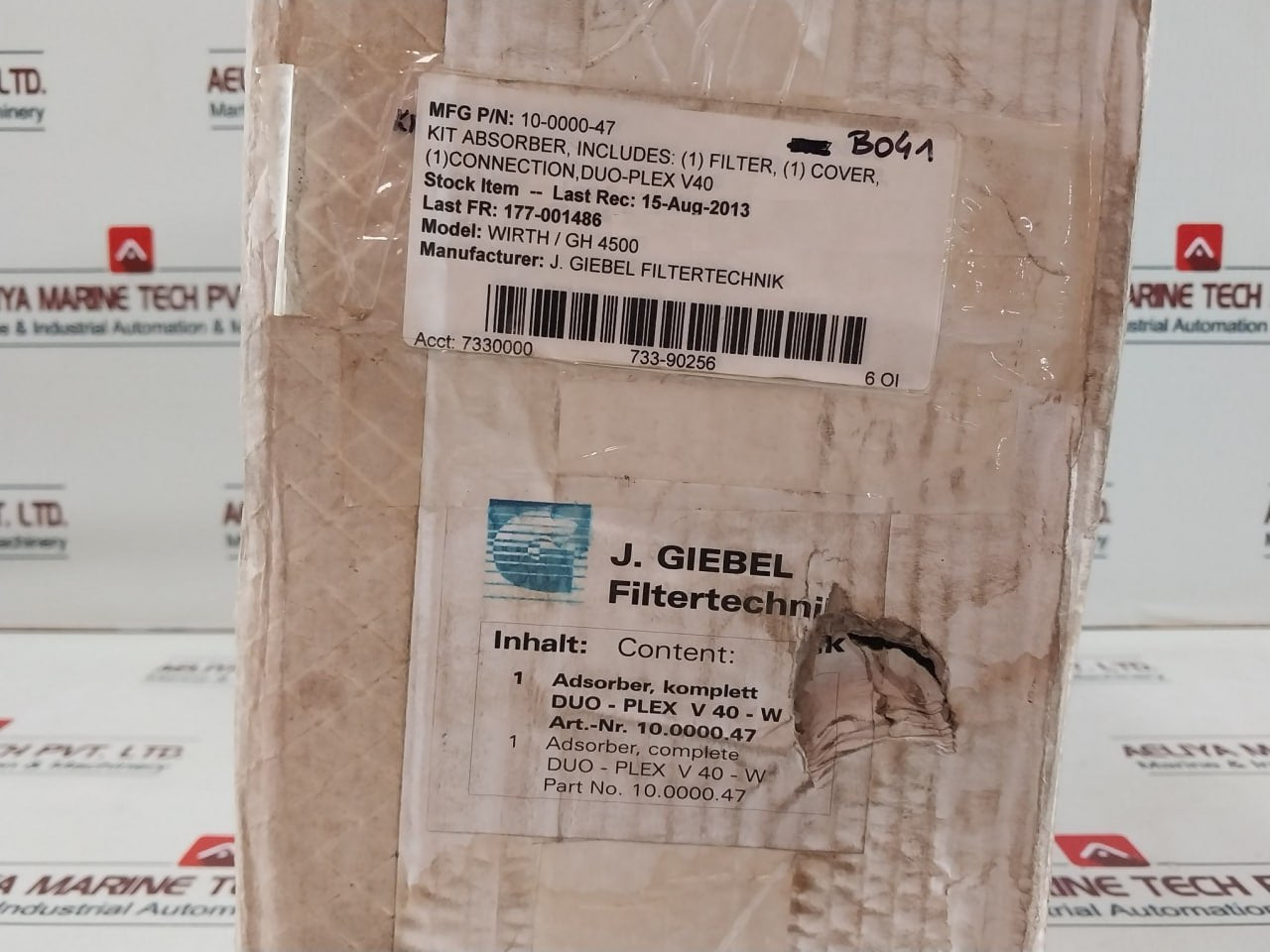 J.Giebel 10.2327.90 Duo-plexv Protection Cover Absorber-cartridge Connection Kit