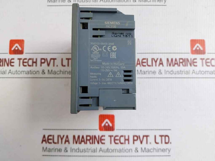 7Km3133-0Ba00-3Aa0 Siemens 100-240V, 50/60Hz Sentron Power Monitoring Device