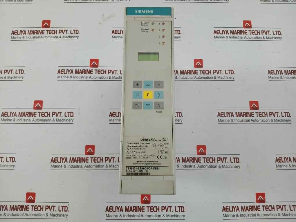7Sj6001-5Ea00-0Da0/Bb Brand Siemens Overcurrent Protection Relay 50-60 Hz