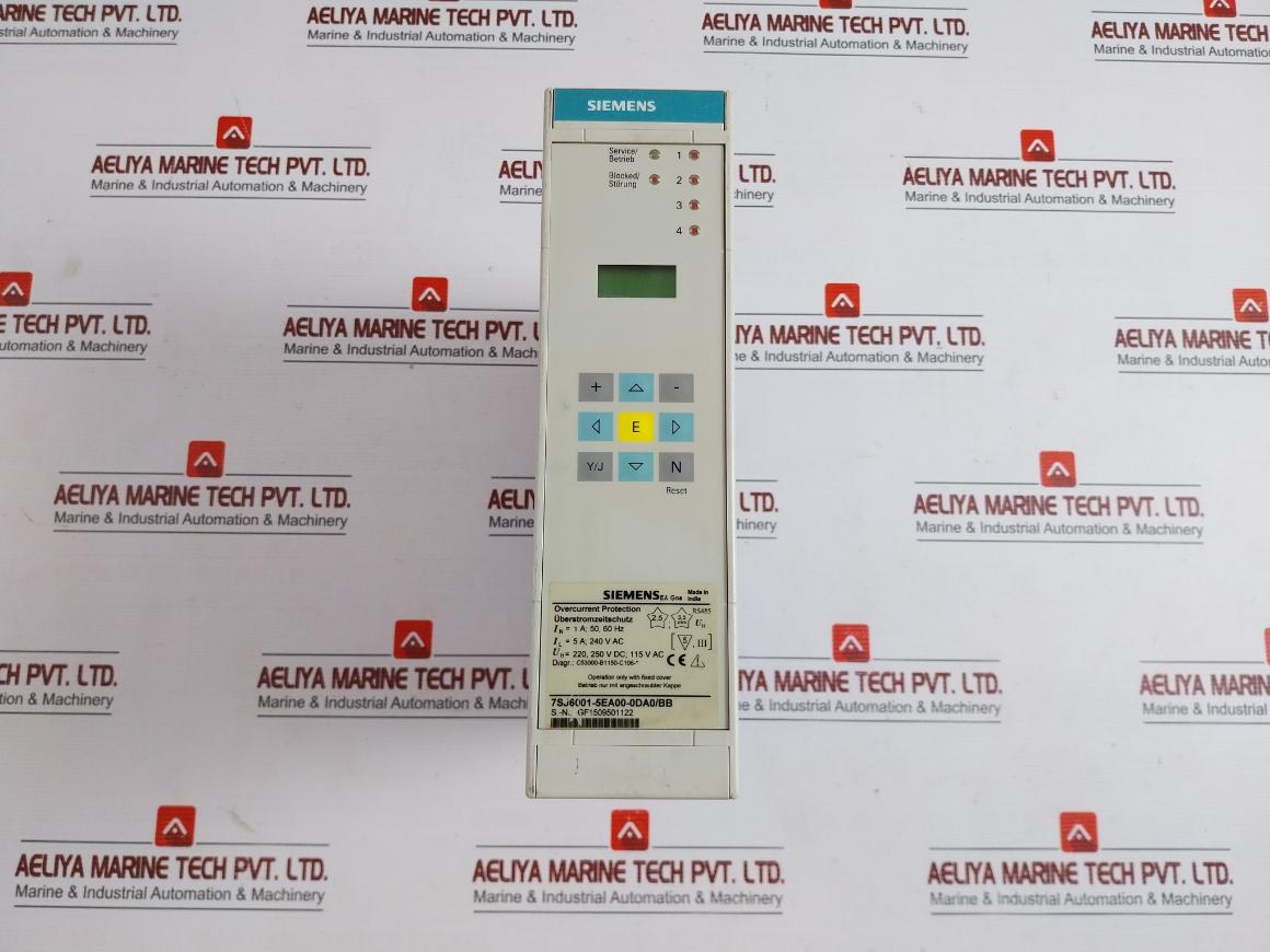 7Sj6001-5Ea00-0Da0/Bb Overcurrent Protection Module By Siemens 50-60 Hz